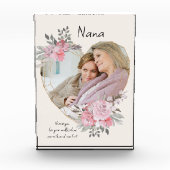 Nana Roze Floral Gold Geometric Heart Fotoblokken (Voorkant)