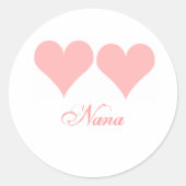 Nana roze harten sticker (Voorkant)
