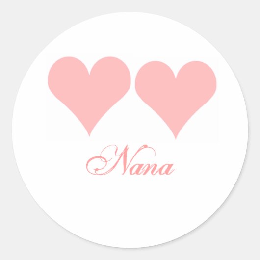 Nana roze harten sticker (Voorkant)