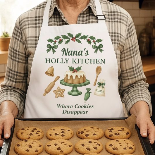 Nana’s Holly Kitchen — Cookies Holiday Schort
