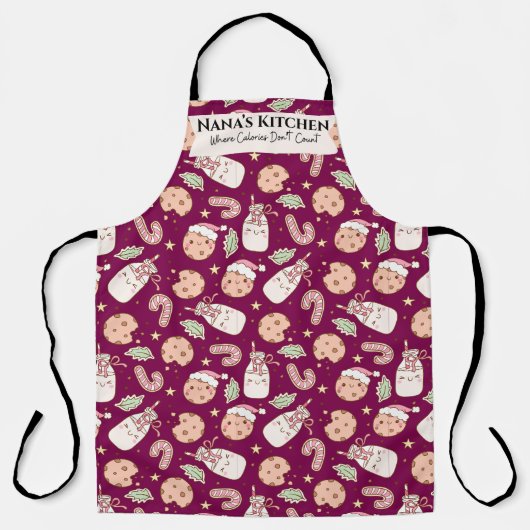 Nana’s Kitchen Apron – Funny Grandmother Schort (Voorkant)