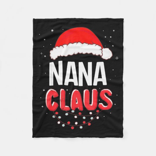 Nana Santa Claus Christmas Matching Costume  Fleece Deken (Voorkant)