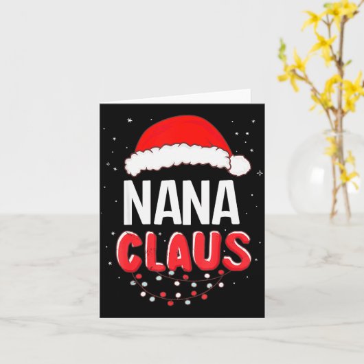 Nana Santa Claus Christmas Matching Costume  Kaart (Gele Bloem)