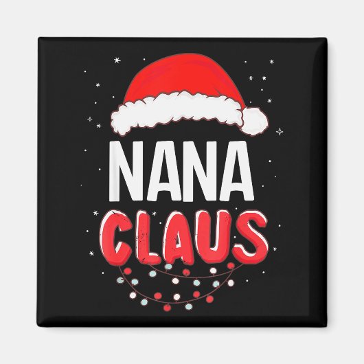 Nana Santa Claus Christmas Matching Costume  Magneet (Voorkant)
