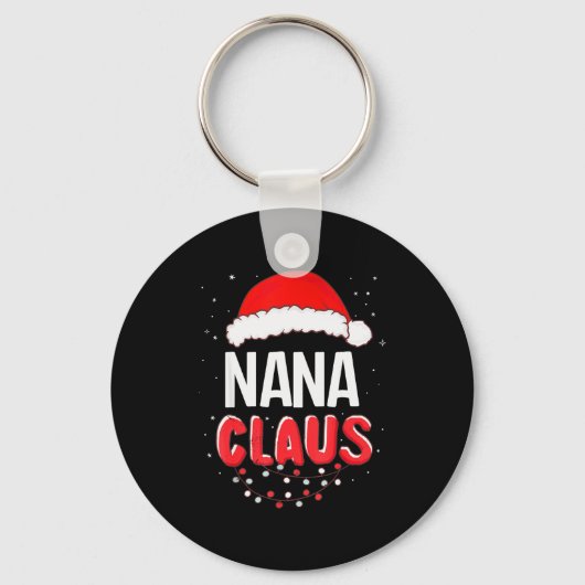 Nana Santa Claus Christmas Matching Costume Sleutelhanger (Voorkant)