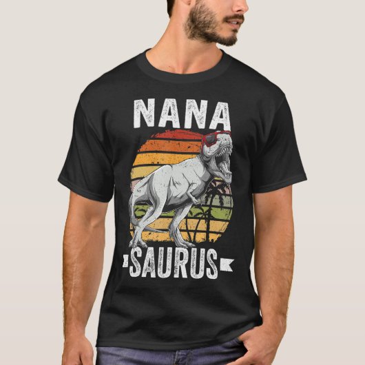 Nana Saurus Dinosaur Nanasaurus Family Matching T T-shirt (Voorkant)