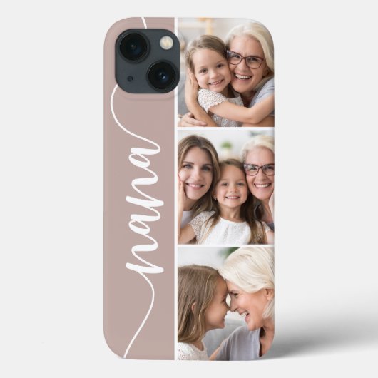 Nana Script Grandma Photo Collage Case-Mate iPhone Case (Achterkant)