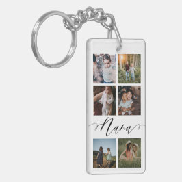 Nana Script | Grootkinderen Fotoraster collage Sleutelhanger