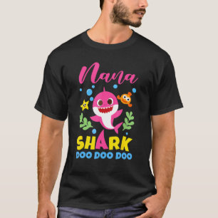 Nana Shark Cute Baby Shark Family Matching T-shirt