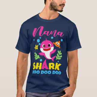 Nana Shark Gift Cute Baby Shark Family Matching TS T-shirt
