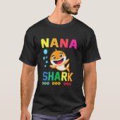 Nana Shark Shirt Nana Shark Lover Familie Moedermo (Voorkant)
