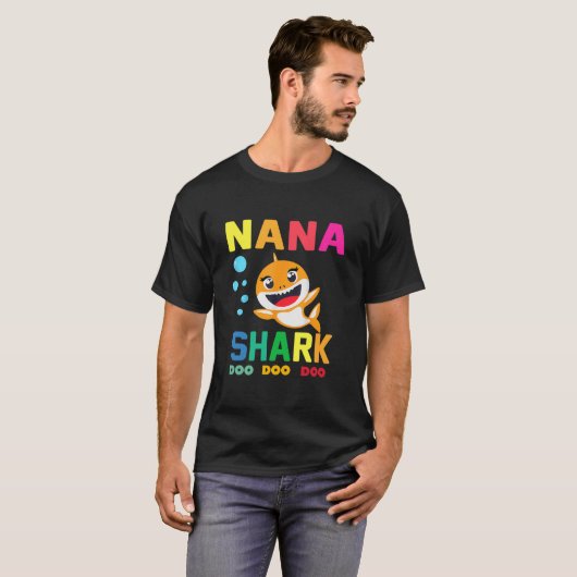 Nana Shark Shirt Nana Shark Lover Familie Moedermo (Voorkant volledig)