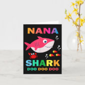 Nana Shark Shirt, Vaderdag Cadeau Van Vrouw Zoon D Kaart (Gele Bloem)