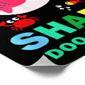 Nana Shark Shirt, Vaderdag cadeau van vrouw zoon D Poster (Hoek)