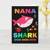Nana Shark T-shirt, Vaderendag Cadeau Van Vrouw Zo Kaart (Gele Bloem)