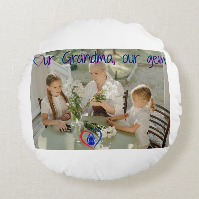 Nana-Sierkussen Rond Kussen (Voorkant)