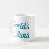 Nana sky blue halve text koffie mok (Voorkant links)