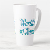 Nana sky blue text latte mok (Rechterhoek)