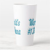 Nana sky blue text latte mok (Voorkant)