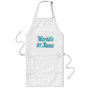 Nana sky blue text Moederdag Lang Schort