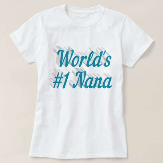 Nana sky blue text Moederdag T-shirt (Design voorkant)