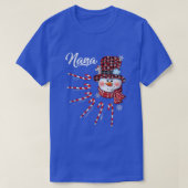 Nana Snowman Candy Cane Christmas Red Plaid Hat 90 T-shirt (Design voorkant)