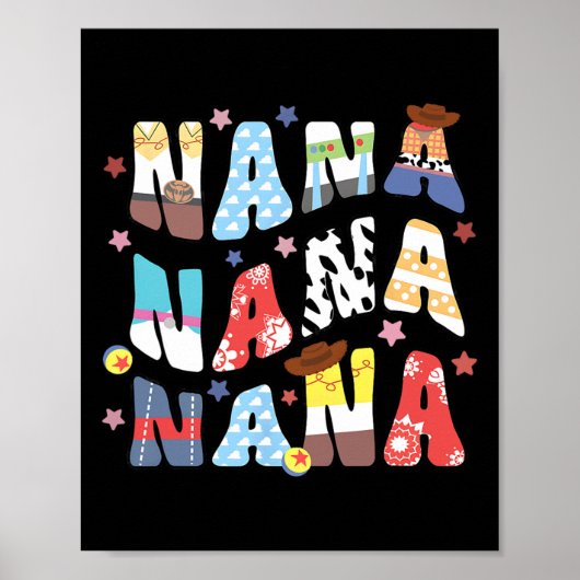 Nana Speelgoed Grappig verhaal Oma Opa Moederdag F Poster (Voorkant)
