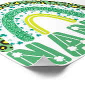 Nana St Patricks Day Irish Grandmoeder Rainbow Poster (Hoek)