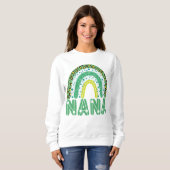 Nana St Patricks Day Irish Grandmoeder Rainbow Trui (Voorkant volledig)