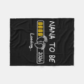 Nana To Be 2026 Loading Nana Est 2026 Fleece Deken (Voorkant (Horizontaal))