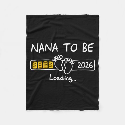 Nana To Be 2026 Loading Nana Est 2026 Fleece Deken (Voorkant)