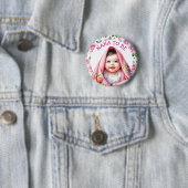 Nana To Be | Floral Baby shower Ronde Button 5,7 Cm (In situ)