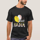 Nana van beide honkbal softbal moederdag voor fa t-shirt (Voorkant)