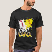 Nana van beide honkbal softbal sport matching fami t-shirt (Voorkant)