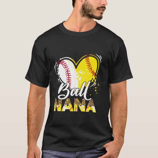 Nana van beide honkbal softbal sport matching fami t-shirt (Voorkant)