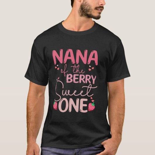 NaNa van de Berry Sweet One Aardbei Eerste Geboort T-shirt (Voorkant)