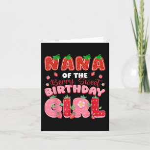 Nana van de Berry Sweet Verjaardag Meisje Aardbei Kaart