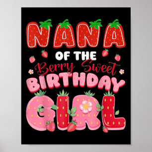 Nana van de Berry Sweet Verjaardag Meisje Aardbei Poster