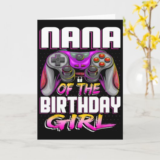 Nana van de gamer meisje bijpassende videogame ver kaart (Gele Bloem)