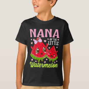 Nana van de kleine watermeloen oma zomer oma t-shirt