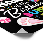 Nana van de Verjaardag Bunny Pasen Broodje Familie Poster (Hoek)