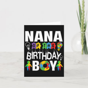 Nana van de verjaardag jongen Autisme Oma Kaart