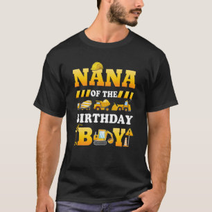 Nana van de verjaardag jongen bouw matching fam t-shirt