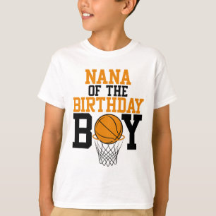 Nana van de verjaardag jongen schetsen familie ver t-shirt