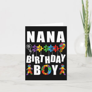 Nana van het verjaardagsjongetje Autism Awareness  Kaart