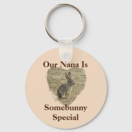 Nana van kleinkinderen Animal Pun Schattige Bunny Sleutelhanger