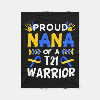 Nana van T21 Warrior Down Syndrome Awareness Fleece Deken