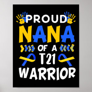 Nana van T21 Warrior Down Syndrome Awareness Poster