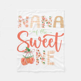 Nana van The Sweet One Peach 1e verjaardag meisje Fleece Deken