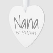 Nana Vastgestelde datum Acrylversiering Ornament (voorkant)